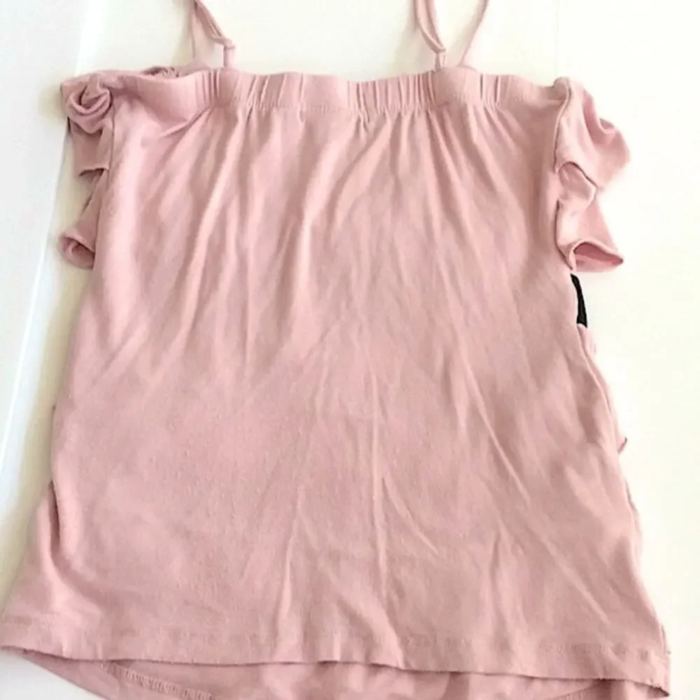 Girls Rose Black layered ruffle top 10 / 12